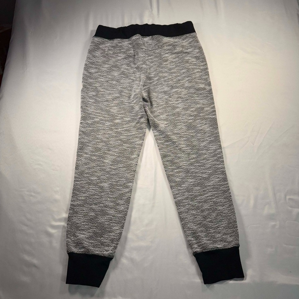 Green Tea Womens Jogger Pants XL Marled Knit Gray Black Zip Pockets 32x28 - Picture 2 of 7